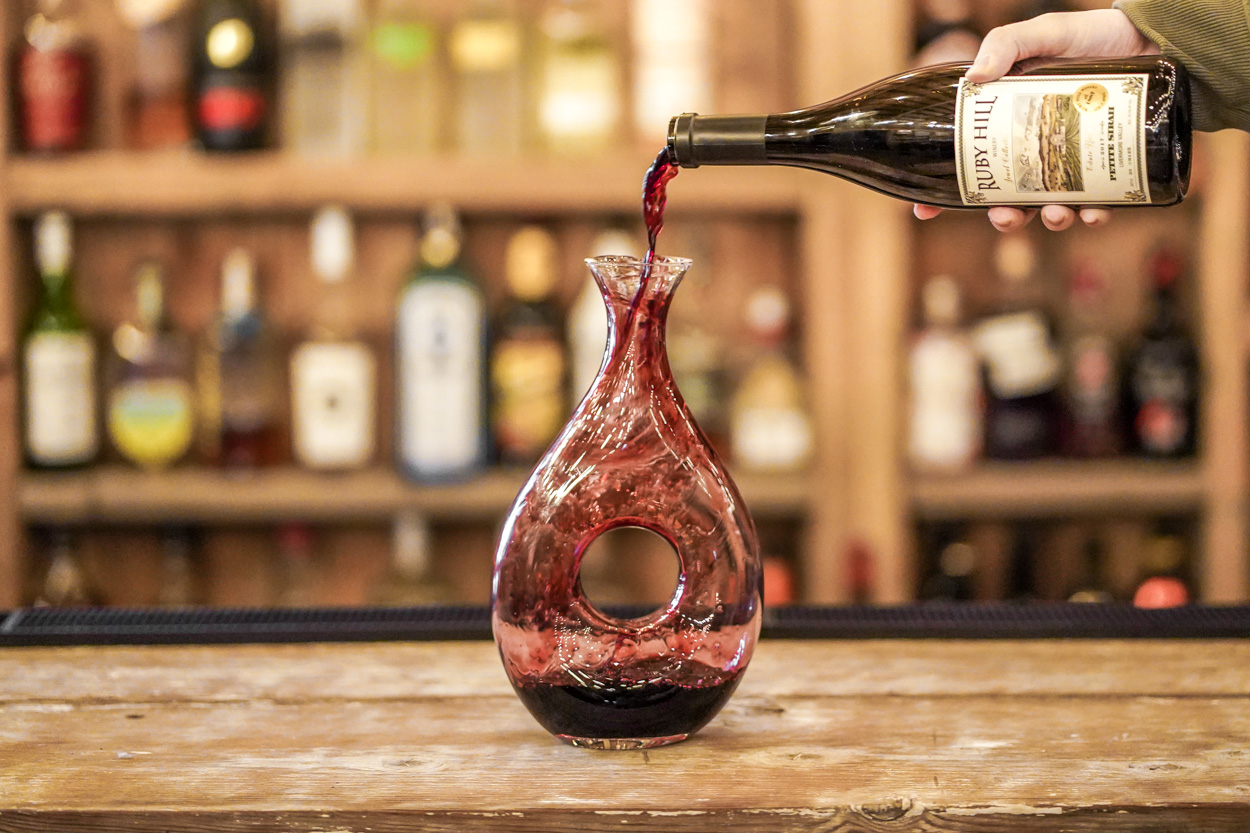 French wine jug elevates dinner into dining, no decanter necessary